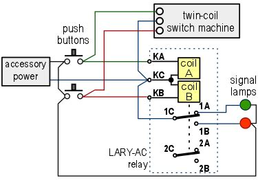 DPDT relay wired in latching mode .